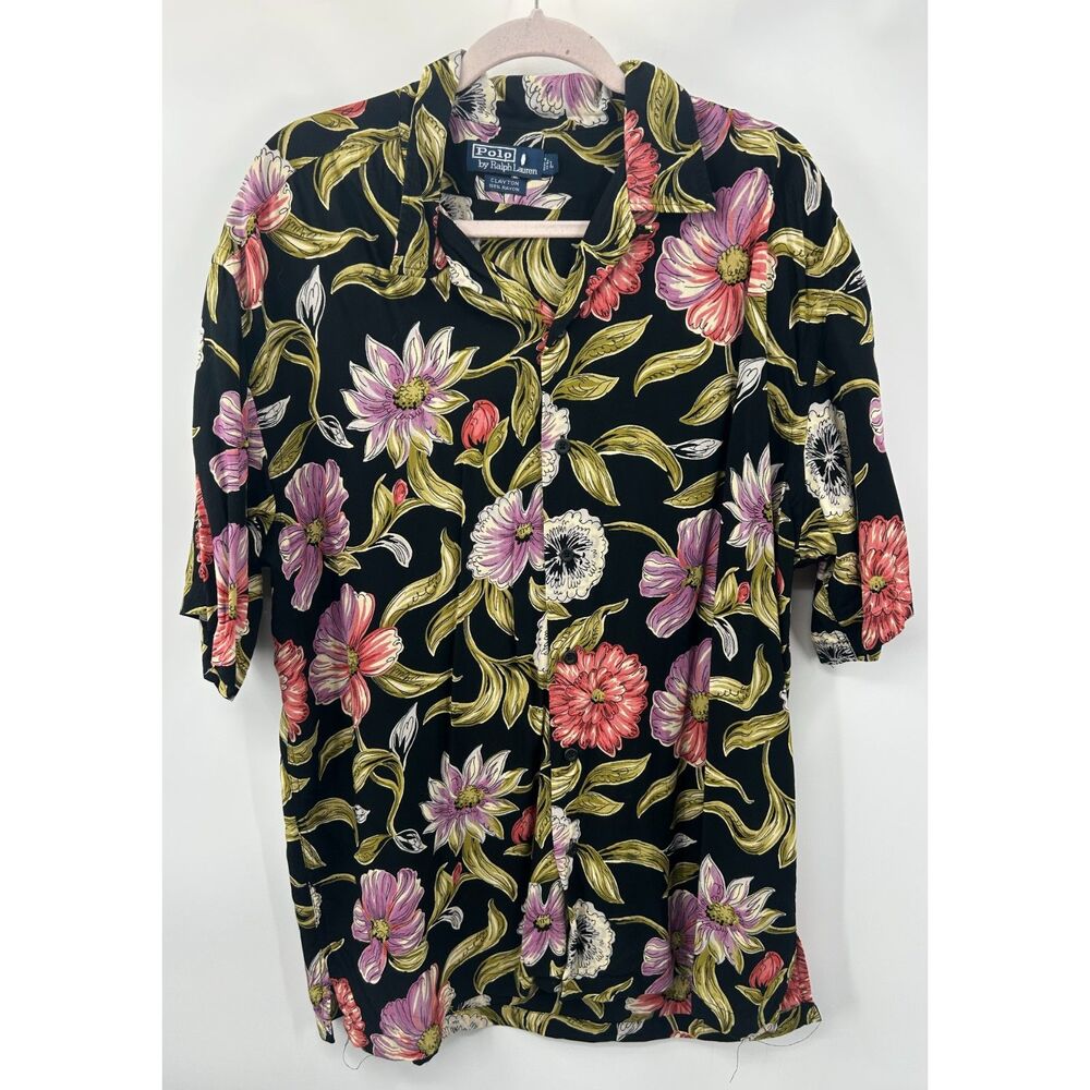 Polo Ralph Lauren Vintage Clayton Hawaiian Button Up Shirt Size Large